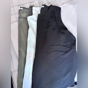 Maurices Black, White, and Olive Active Tank Tops